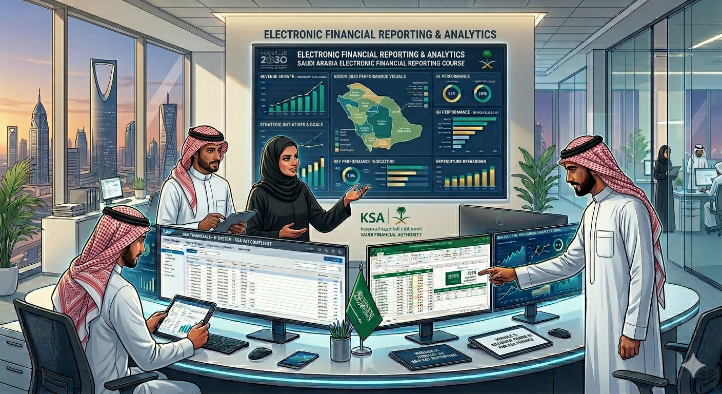 دورة اعداد التقارير المالية الكترونيا في السعودية - 1