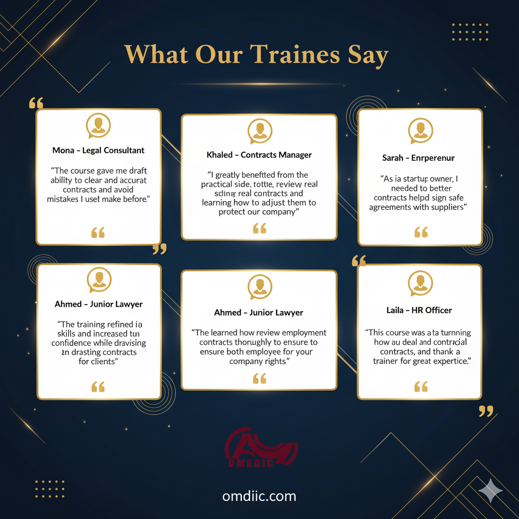 اراء المتدربين في اوميديك للتدريب omdiic.com