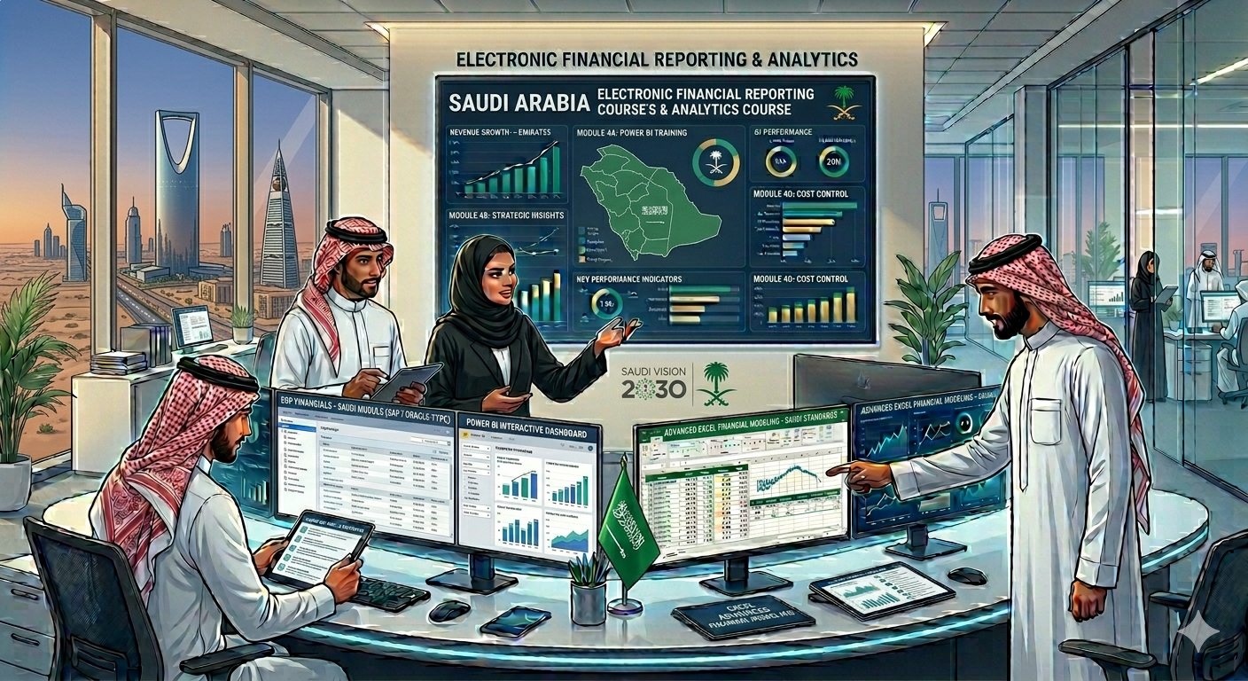 كورس اعداد التقارير المالية الكترونيا في السعودية - 1