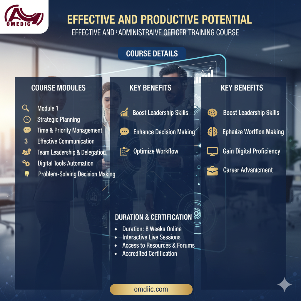 تفاصيل دورة المسؤول الإداري الفعال والمنتج
