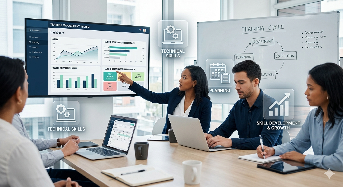 كورس تطوير المهارات الإدارية والفنية لمسؤول ومنسق التدريب بإستخدام نظم التدريب - 1