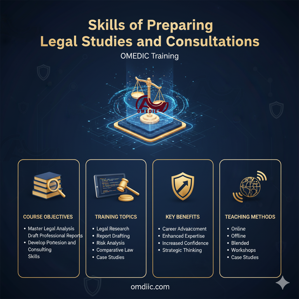 دورة مهارات إعداد الدراسات والاستشارات القانونية
