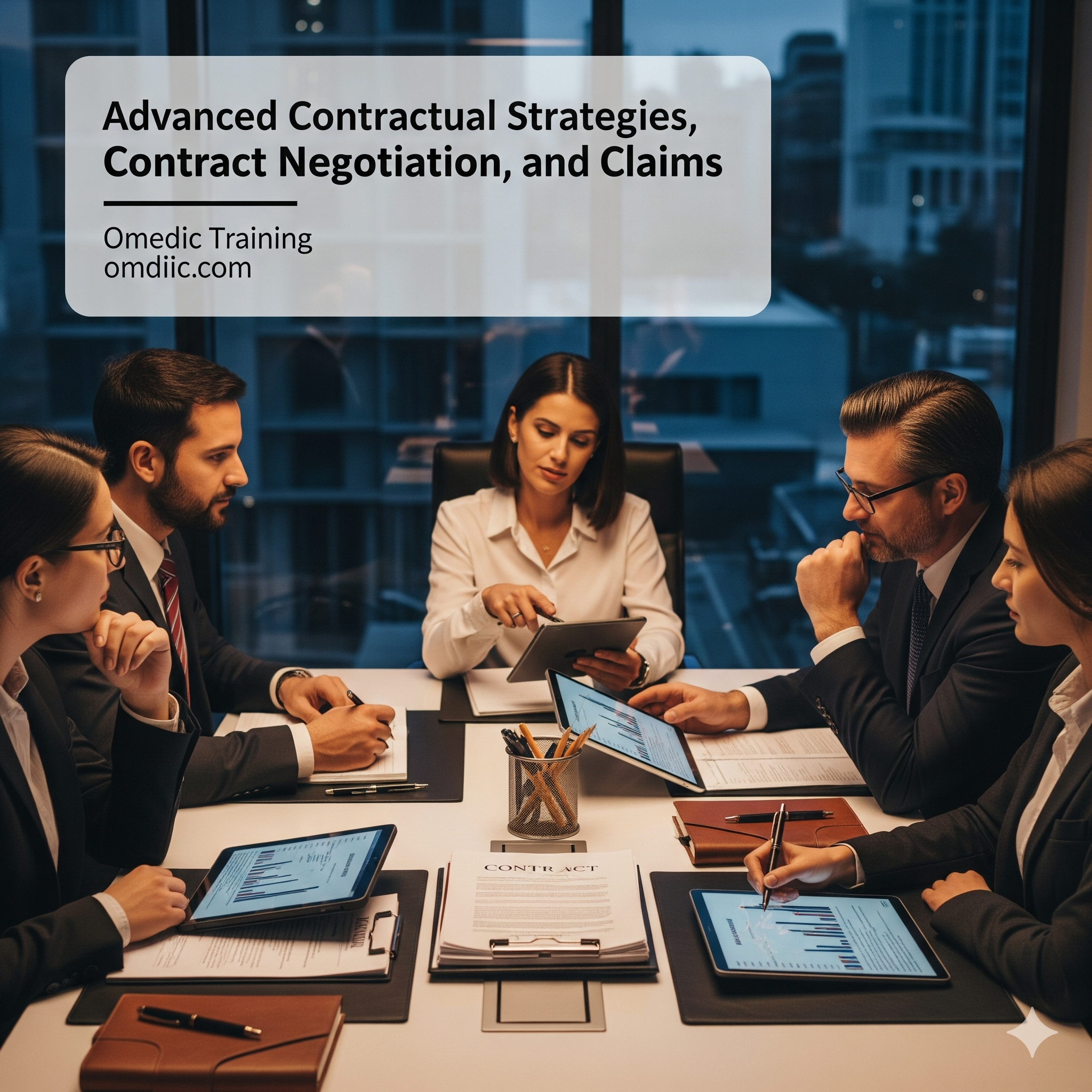 كورس الاستراتيجيات التعاقدية المتقدمة والتفاوض على العقود والمطالبات- اوميديك رقم 1