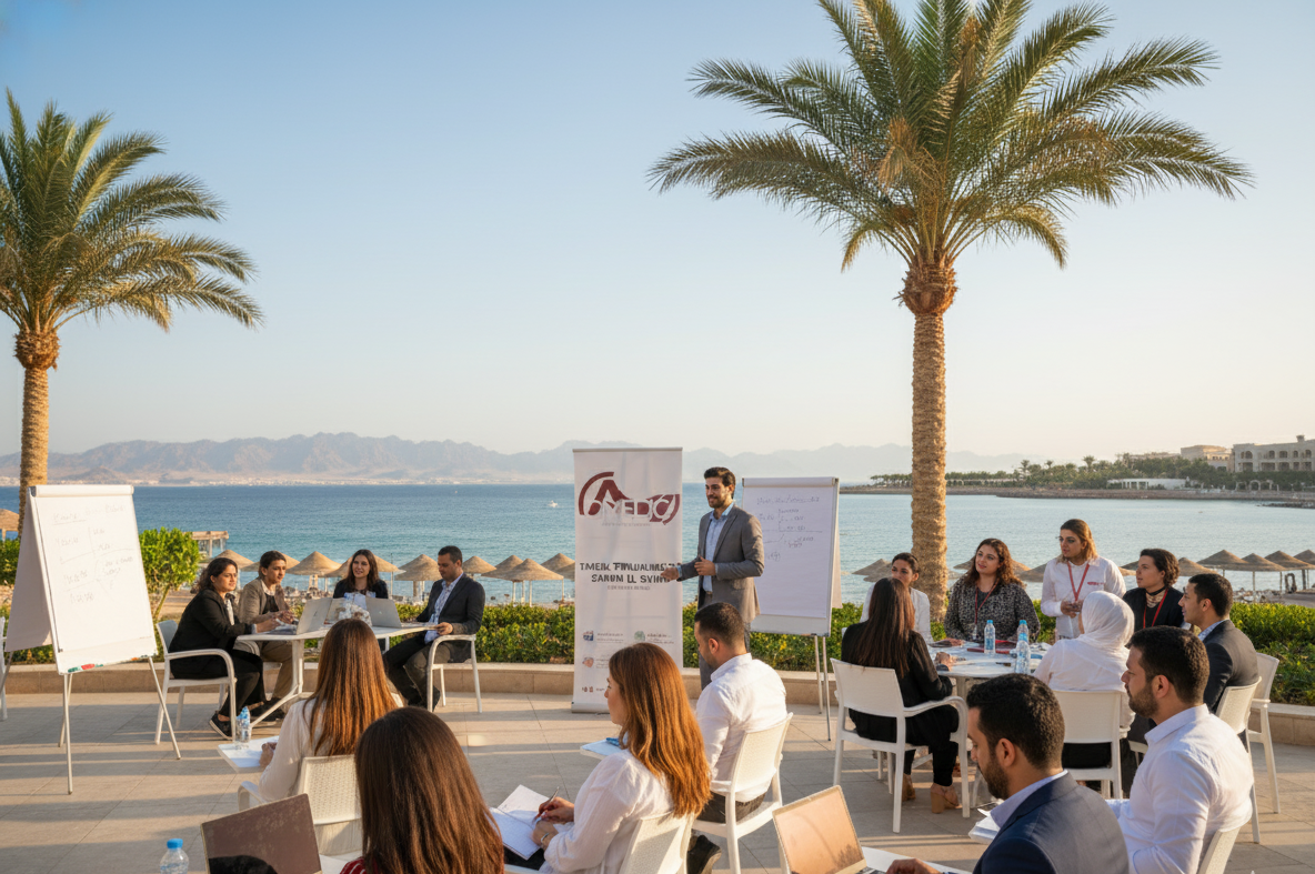 المخيم الدائم لاوميديك في شرم الشيخ: تجربة تدريبية فريدة تجمع بين المعرفة، التطوير، والاستجمام