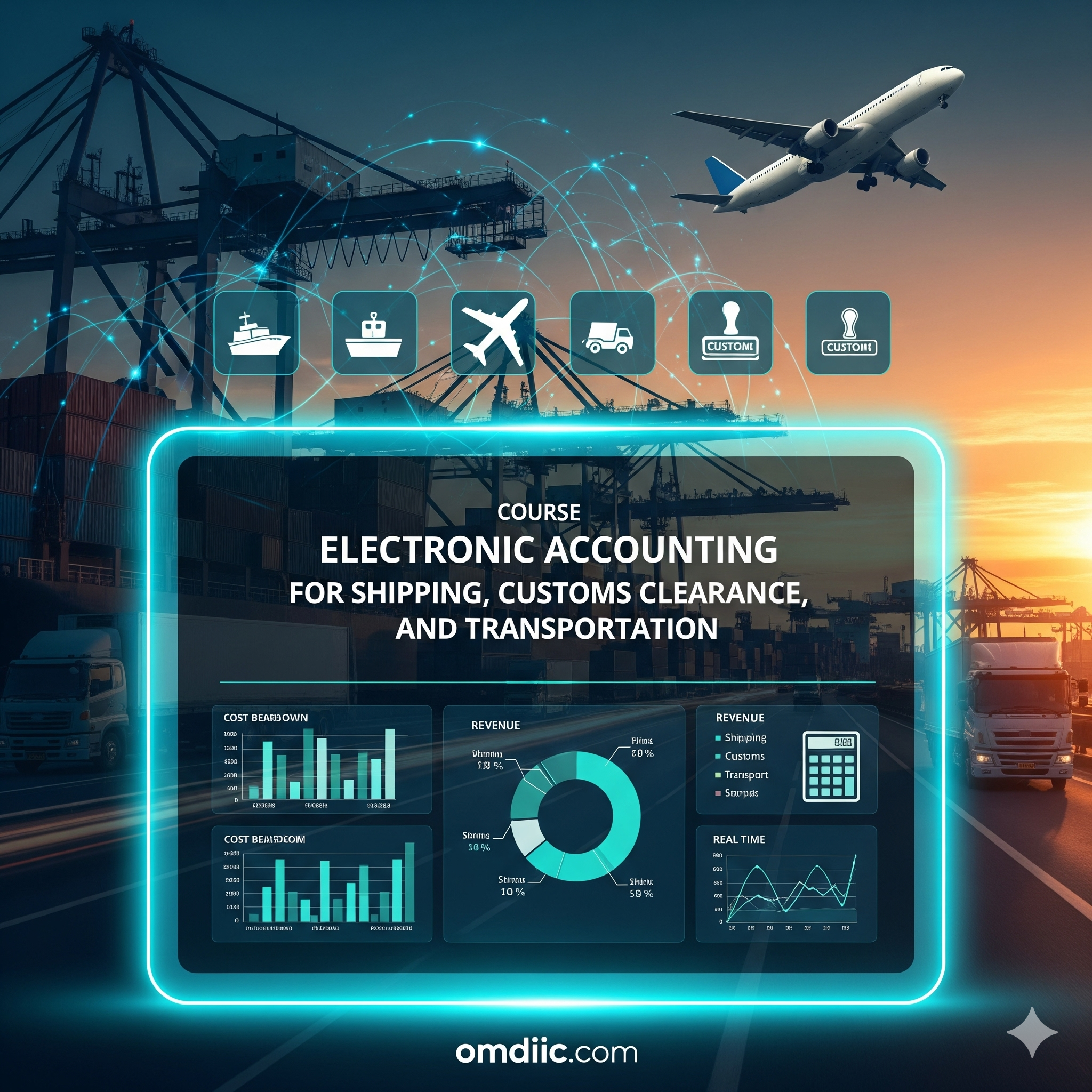 كورس المحاسبة الإلكترونية للشحن والتخليص الجمركى والنقل