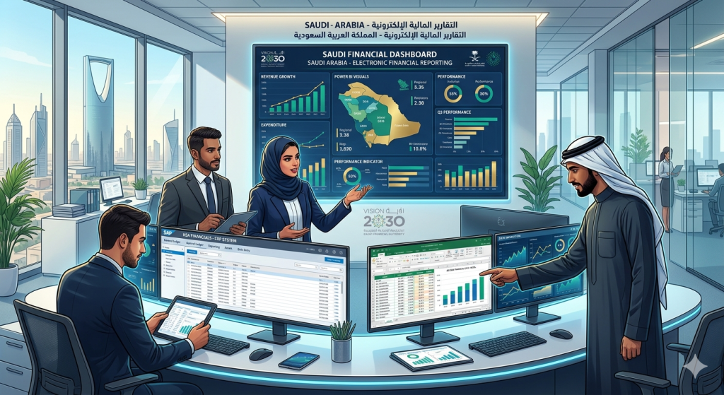 اعداد التقارير المالية الكترونيا في السعودية