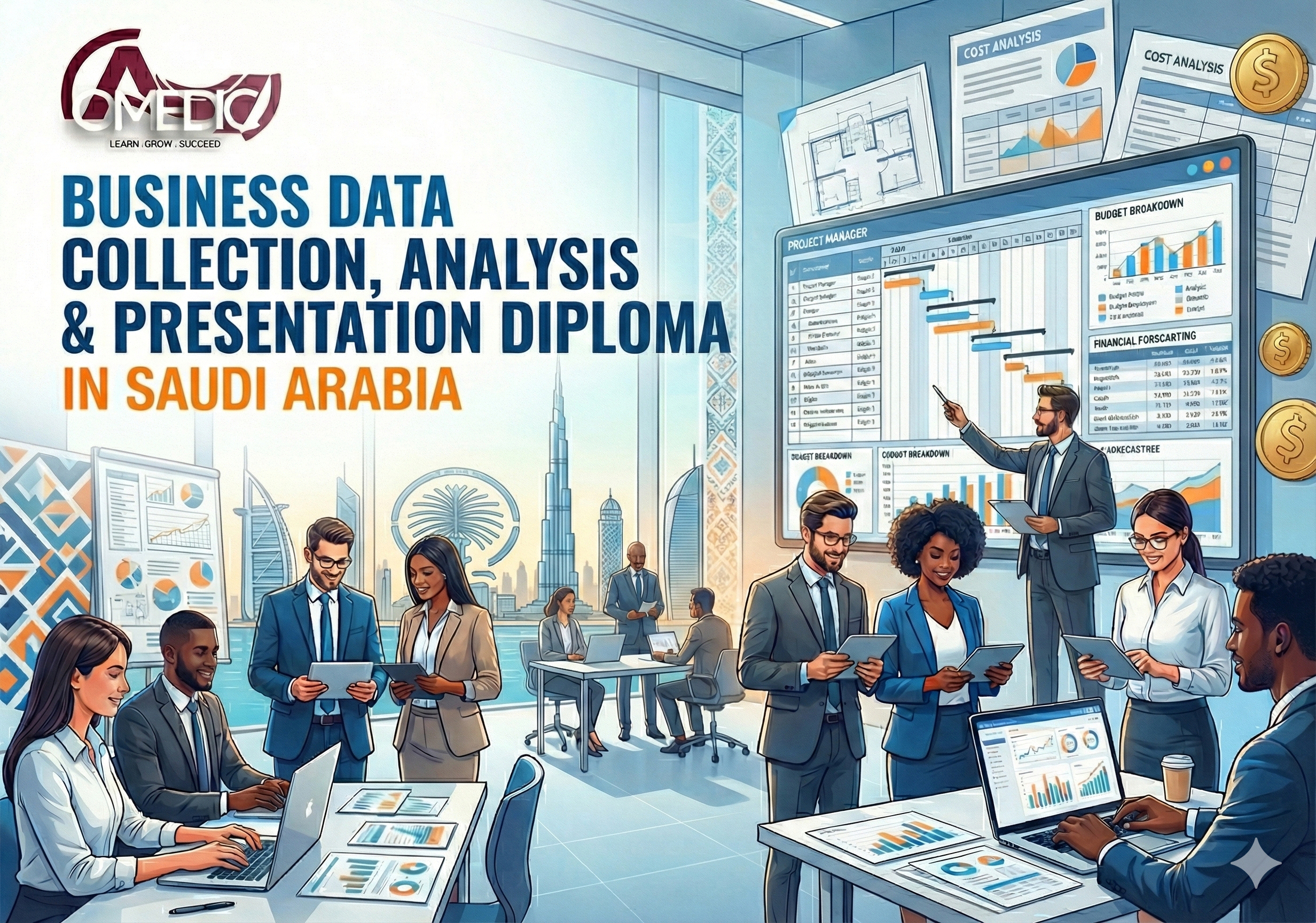 دبلومة جمع و تحليل و عرض البيانات التجارية في السعودية - 1