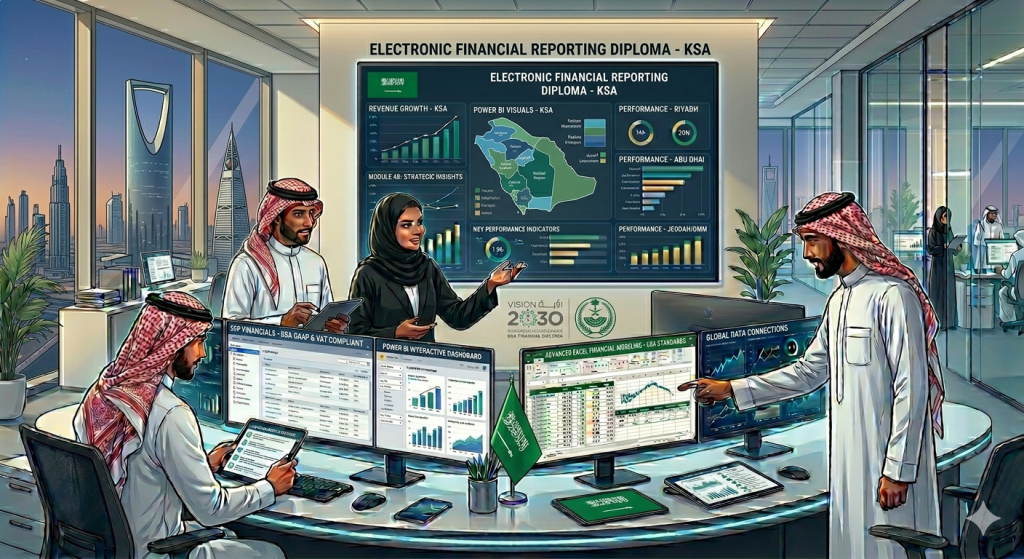 دبلومة اعداد التقارير المالية الكترونيا في السعودية