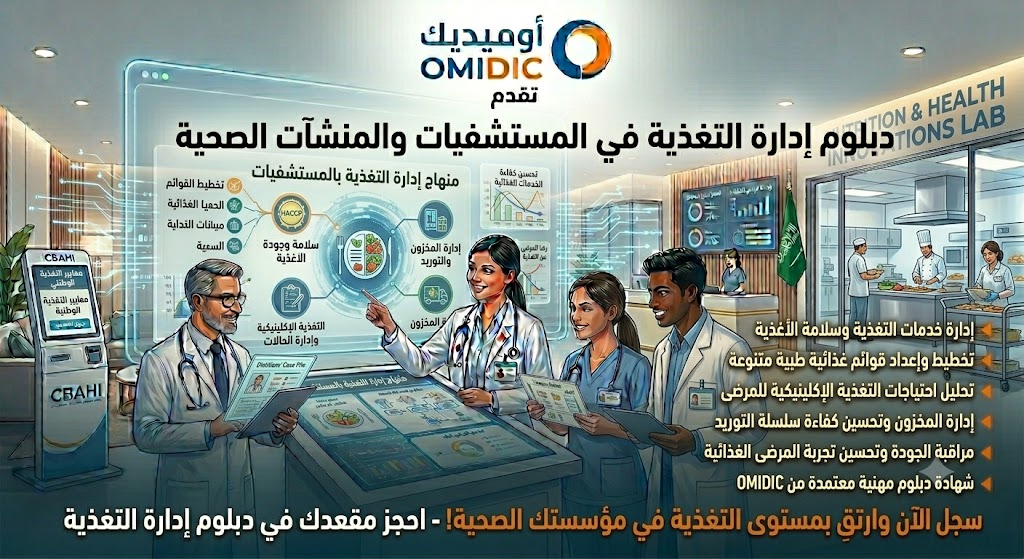 دبلوم إدارة التغذية في المستشفيات والمنشآت الصحية
